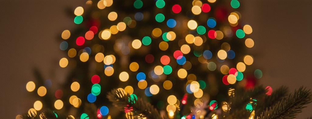 bokeh christmas lights Omaha