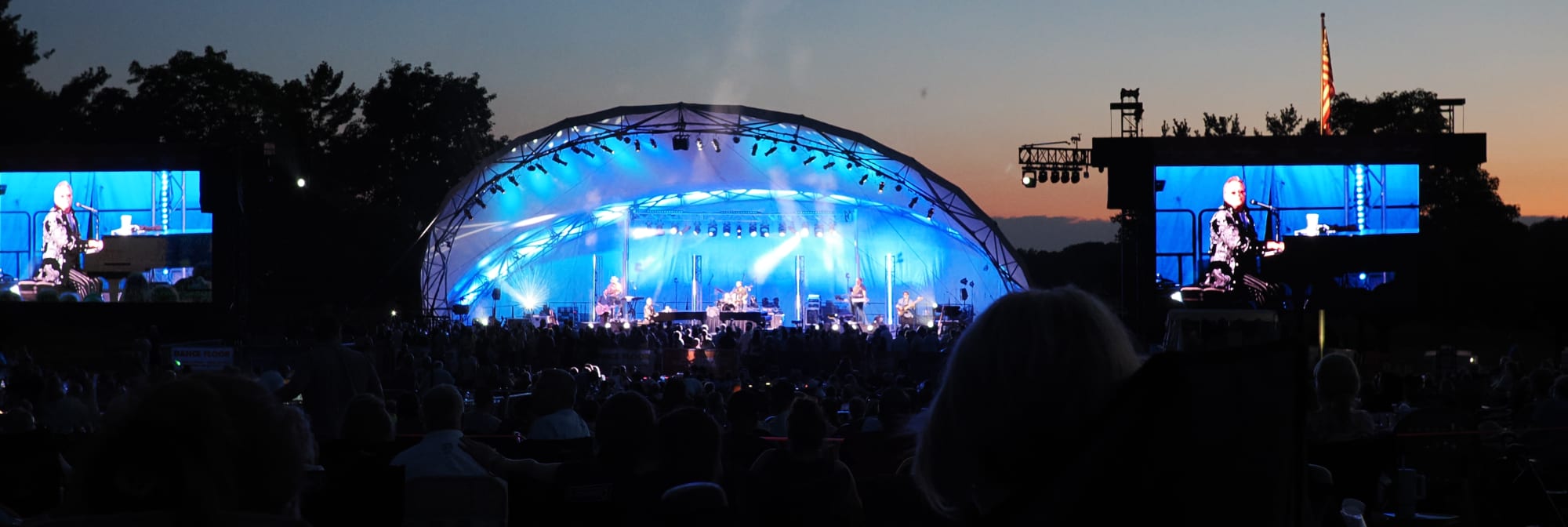 outdoor concert venue at sunset Omaha